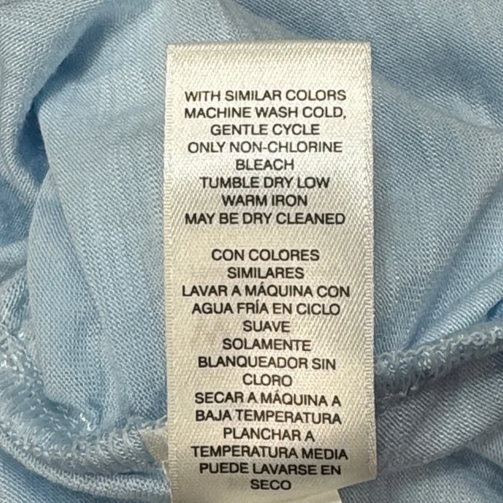 Light Blue Wrap-Front Long Sleeve Women's Top_9